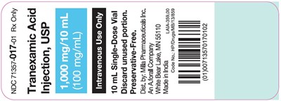 "image Description" (Tranexamic Acid Inj 10ml Vial Label)