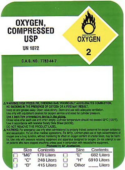 Hp Label (Allen Med Hp O2)