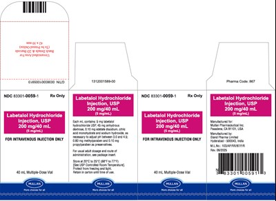 PRINCIPAL DISPLAY PANEL - 40 mL Vial Carton - labetalol 03