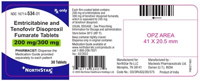 122 - emtricitabine and tenofovir disoproxil fumrate label