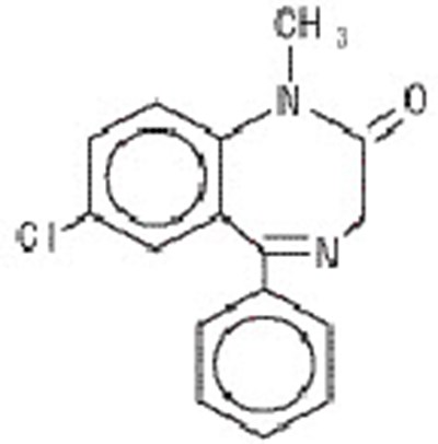 Chemical Structure - diazepam 01