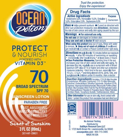 Principal Display Panelocean Potionprotect&amp; Nourishvitamin D3spf 703 Fl Oz (89 mL) (Op Protect Nourish Sunscreen Ltn Spf 70 3oz 01)