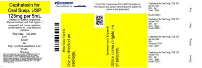 Cephalexin For Oral Susp. Usp 125mg Per 5ml (Cepha 125mg)