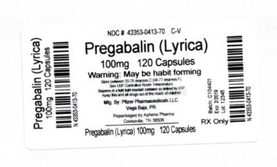 Bottle Label 100mg - 43353 413