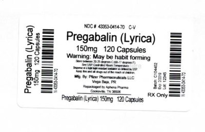 Bottle Label 150mg - 43353 414