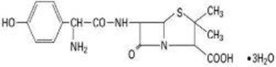 The structural formula for Amoxicillin. - amoxicillin and clavulanate potassium for oral sus 1