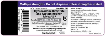 7.5 mg/325 mg Bottle (Hydrocodone Bitartrate And Acetaminophen Tablet 4)