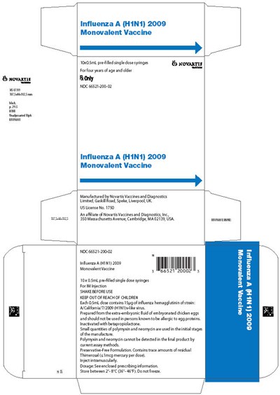 Carton Label, Pre-filled Syringe (H1n1 Figure 2)
