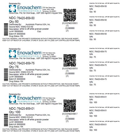 amoxiclav-fig1.jpg PACKAGE LABEL-PRINCIPAL DISPLAY PANEL - 200 mg/28.5 mg* per 5 mL (50 mL Bottle Label) - amoxiclav fig1
