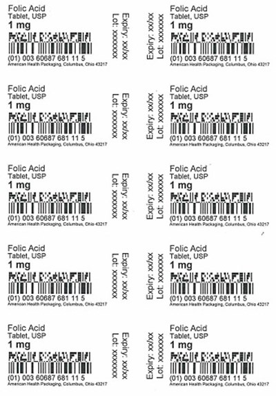 1 mg Folic Acid Tablet Blister (Blister)