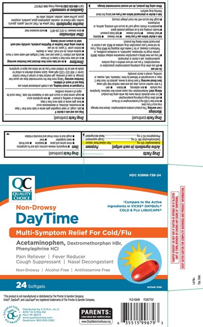 Acetaminophen 325 mg, Dextromethorphan Hbr 10 mg, Phenylephrine HCl 5 mg (Day Time Pe Softgels Pur 1)
