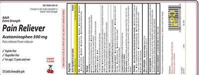 Acetaminophen 500 mg (Acetaminophen 500 mg Cherry Chewable Gel 1)