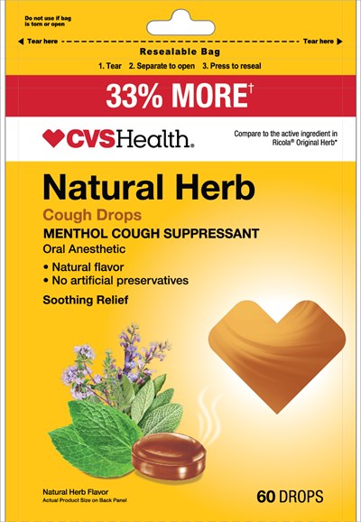 Front Panel (20230510 09496 Cough Drop Herbal 60ct Cvs    Front)