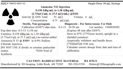 10 mL Syringe Outer Label - Syringe10Ammonia