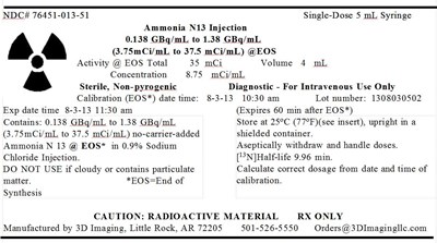 5 mL Syringe Outer Label - Syringe5Ammonia