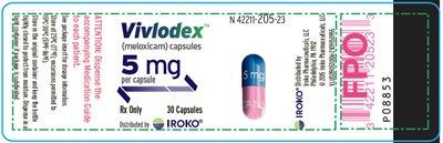vivlodex-03.jpg PRINCIPAL DISPLAY PANEL - 5 mg Capsule Bottle Label - vivlodex 03