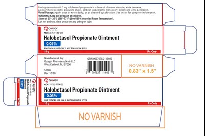 Halobetasol Propionate Ointment, 0.05% - 15g Carton - carton label 15g