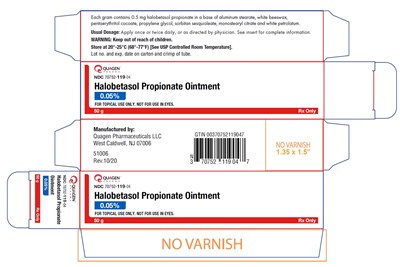 Halobetasol Propionate Ointment, 0.05% - 50g Carton Label - carton label 50g