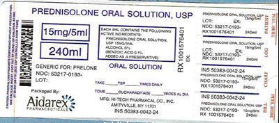 400x Prednisolone Oral Solution Usp 2 