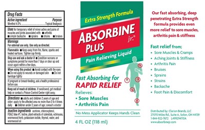 Absorbine Jr. Plus Label (Absorbinejrplus4ozlabel)