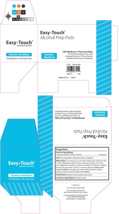 Principal Display Panel (100 Medium 2-Ply Prep Pads Carton)