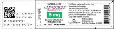 Principal Display Panel (5 mg Tablet Bottle Label)