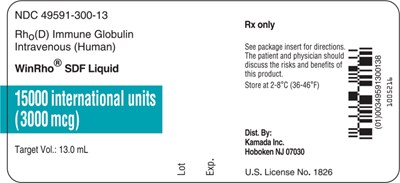 Principal Display Panel – 15000 IU Vial Label - win00 0000 08