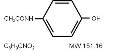 Chemical Structure-acetaminophen (Image 01)