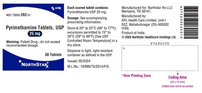 pyrimethamine-fig1.jpg PACKAGE LABEL.PRINCIPAL DISPLAY PANEL - 25 mg (30 Tablets Bottle) - pyrimethamine fig1