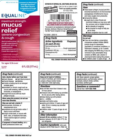 Dextromethorphan Hbr 20 mg, Guaifenesin 400 mg, Phenylephrine Hci 10 mg (Mucus Relief Congestion And Cough Max Strength Liq 1)