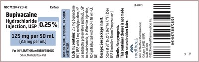 Principal Display Panel – 0.25% Bupivacaine Hydrochloride Injection, Usp 125 mg Per 50 mL Vial Label (Bupiv 125mg 50ml Vial)