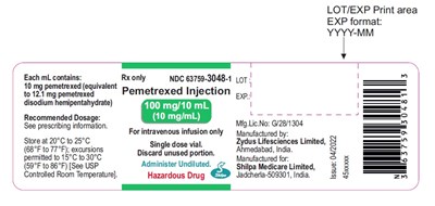 Vial label - pemetrexed injection 11