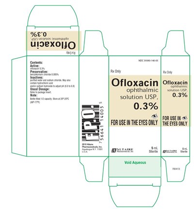 Ndc 59390-140-05- Cartonrx Onlyofloaxcinophthalmic Solution0.3%for Use In The Eyes Only5 mLsterile (Ofloxacin Ophthalmic Solution 0 3 02)