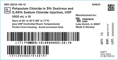 pot0n-0004-11.jpg PACKAGE LABEL - PRINCIPAL DISPLAY – 30 mEq Potassium Chloride in 5% Dextrose and 0.45% Sodium Chloride Injection, USP Case Label - pot0n 0004 11