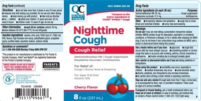 Dextromethorphan HBr 30 mg, Doxylamine succinate 12.5 mg - nighttime cough cherry 1