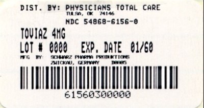 6156.jpg PRINCIPAL DISPLAY PANEL - 4 mg Tablet Bottle Label - 6156