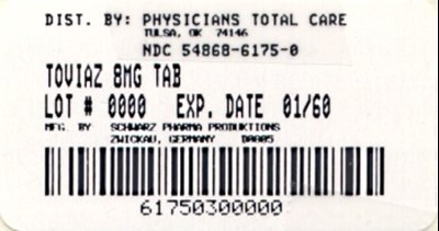 6175.jpg PRINCIPAL DISPLAY PANEL - 8 mg Tablet Bottle Label - 6175
