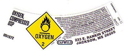 Oxygen Shoulder Label (Cap Hp O2 Sl)