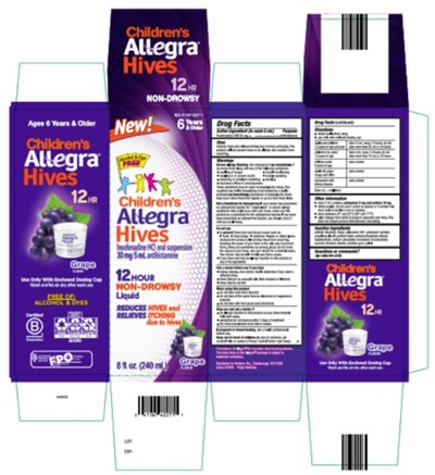 Ndc 41167-4227-1childrens Allegra Hivesgrape Flavor30 mg/5 mL Antihistaminegrape12 Hr240 mL (Childrens Allegra Hives 01)