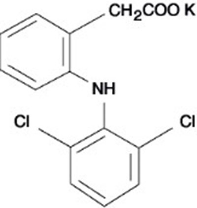 Diclofenac Potassium (Diclofanac Potassium Structure)