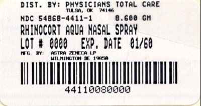 Rhinocort Aqua 32mcg (120 metered sprays label)