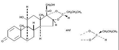 Structural Formula For Budesonide (Rhinocortaqua Chemstruc)