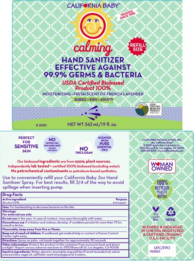 calming-01.jpg PRINCIPAL DISPLAY PANEL - 562 mL Spray Bottle Label - calming 01