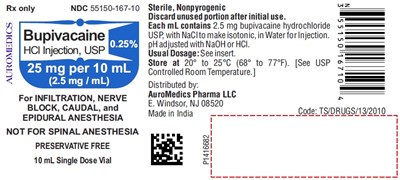 bupivacaine-fig1.jpg PACKAGE LABEL-PRINCIPAL DISPLAY PANEL - 0.25% 25 mg/10 mL (2.5 mg/mL) - 10 mL Container Label - bupivacaine fig1