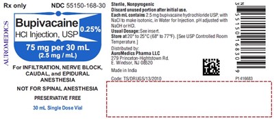 bupivacaine-fig3.jpg PACKAGE LABEL-PRINCIPAL DISPLAY PANEL - 0.25% 75 mg/30 mL (2.5 mg/mL) - 30 mL Container Label - bupivacaine fig3