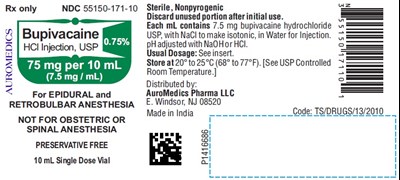 bupivacaine-fig9.jpg PACKAGE LABEL-PRINCIPAL DISPLAY PANEL - 0.75% 75 mg/10 mL (7.5 mg/mL) - 10 mL Container Label - bupivacaine fig9